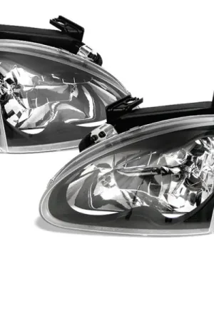 Spyder Honda Del Sol 93-97 Crystal Headlights Black HD-YD-HD93-BK Crafted