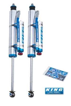 Fast Shipping King Shocks 97-06 Jeep Wrangler TJ Front 2.5 Dia Piggy Hose Res Shock 3-5in Lift w/Adjuster (Pair)
