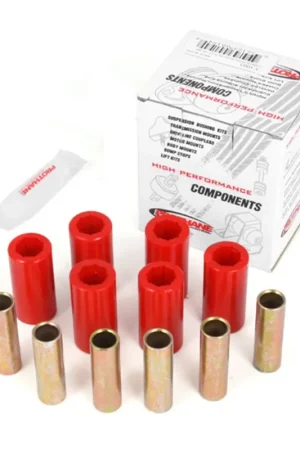 Rugged Ridge Leaf Spring Bushing Kit Front or Rear Red 55-75 CJ Latest