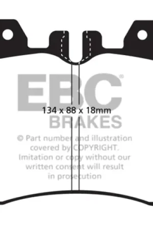EBC 07+ Lexus LS460 4.6 Redstuff Front Brake Pads Bargain