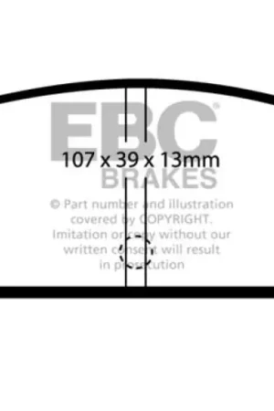 EBC 03-04 Mazda Protege 2.0 Turbo (Mazdaspeed) Yellowstuff Rear Brake Pads Buy Online