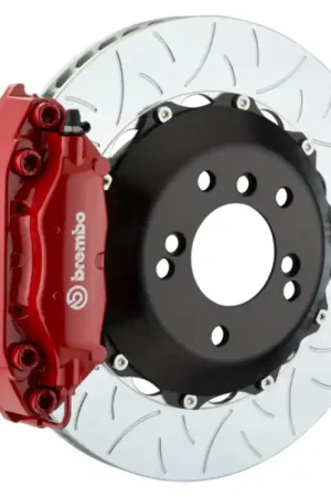 Direct From Manufacturer Brembo 22+ GR86 Rear GT BBK 4 Piston Cast 345x28 2pc Rotor Slotted Type3-Red
