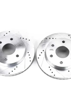 Power Stop 02-06 Cadillac Escalade Front Evolution Drilled & Slotted Rotors - Pair Super Sale