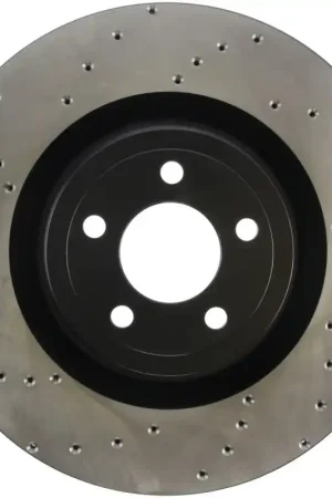 StopTech Cross Drilled Sport Brake Rotor - 2015 Ford Mustang w/ Brembo - Front Right Fresh Stock