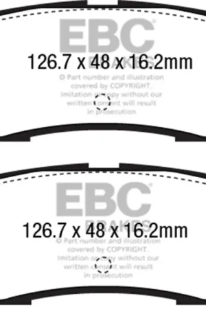 EBC 15+ Ford Mustang 2.3 Turbo Performance Pkg Redstuff Rear Brake Pads Place Order
