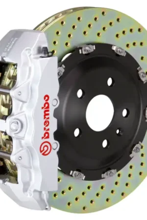 Brembo 14-18 A250/14-19 CLA250/15-20 GLA250 Fr GT BBK 6 Piston Cast 380x34 2pc Rotor Drilled-Silver Clearance