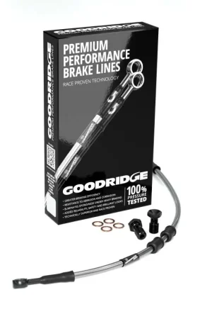 Price Drop Goodridge 18-23 HD FXBB/S/FXST (w/ABS) +6in Clear Brake Line Kit w/Stainless Steel Fittings