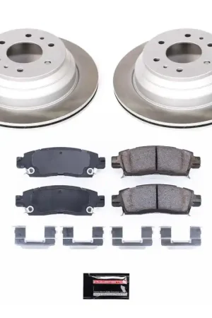 Budget Power Stop 05-09 Saab 9-7x Rear Semi-Coated Rotor Kit