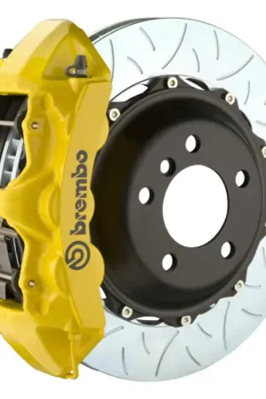 Brembo 14-18 A45 AMG Front GT BBK 6 Piston Cast 380x34 2pc Rotor Slotted Type3- Yellow Low Price