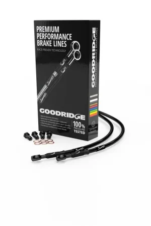 Goodridge 05-15 Harley-Davidson XL883L Black Front Brake Line w/Black Fitting Wholesale