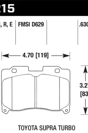 Hawk 93-98 Toyota Supra TT HPS 5.0 Street Front Brake Pads Hassle-Free Returns