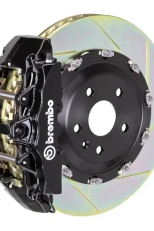 Brembo 20+ Corvette C8/C8 Z51 Rear GT BBK 6 Piston Cast 380x34 2pc Rotor Slotted Type-1-Black Viral