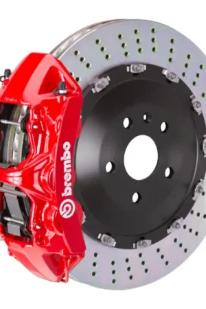 Brembo 14+ Ghibli S/Ghibli S-Q4 Front GT BBK 6 Piston Cast 405x34 2pc Rotor Drilled-Red Limited Edition