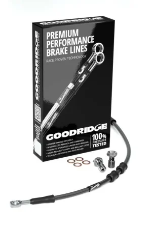 Bargain Goodridge 18-23 HD FXBR/FXBRS (w/ABS) +8in Black Brake Line Kit w/Stainless Steel Fittings