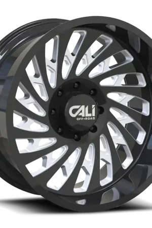 Cast Aluminum Wheels Switchback 9108 GB 20x12 Milled Spokes Gloss Black 8 On 180 Bolt Pattern -51 Offset Cali Offroad Wheels Low Price