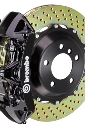 Brembo 07-08 G35/G35S Sedan Front GT BBK 6 Piston Cast 380x32 2pc Rotor Drilled-Black Secure Checkout