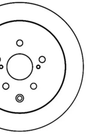 Shop Now StopTech 14-16 Toyota Highlander Sport Drilled Rear Driver Side Brake Rotor