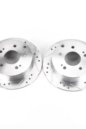Professional Grade Power Stop 06-12 Mitsubishi Eclipse Rear Evolution Drilled & Slotted Rotors - Pair