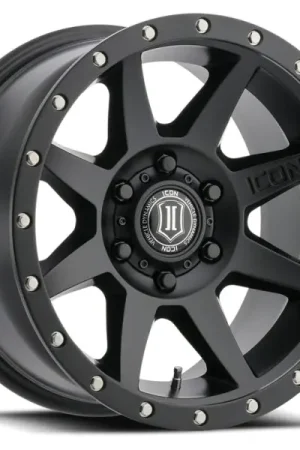 Limited Offer ICON Rebound 17x8.5 6x5.5 0mm Offset 4.75in BS 106.1mm Bore Satin Black Wheel