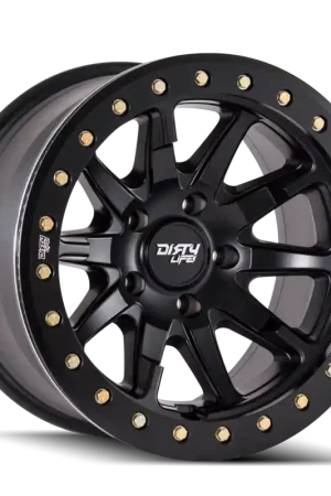 Today Only Dirty Life 9304 DT-2 17x9 / 5x127 BP / -12mm Offset / 78.1mm Hub Matte Black Wheel - Beadlock