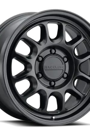 Raceline 958B Rogue 17x9in / 5X139.7 BP / -12mm Offset / 106.5mm Bore - Satin Black Top Pick