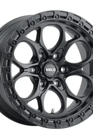 Popular Weld Off-Road W108 17X9 Ledge 6x139.7 ET-12 BS 4.50 Satin Black - 106.1