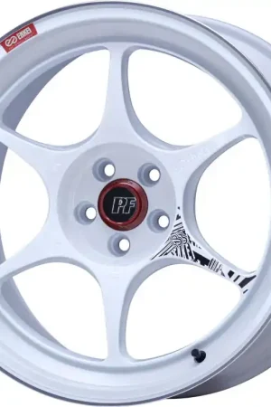 Fresh Stock Enkei PF06 18x9in 5x114.3 BP 28mm Offset 75mm Bore White Machined Wheel