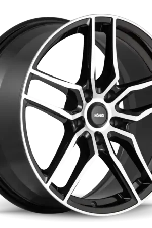 Konig Intention 16x7.5 5x120 ET35 Gloss Black / Machine Face Clearance