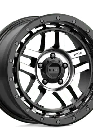 In Demand KM540 18X8.5 5X5.0 S-BLK MACH 18MM