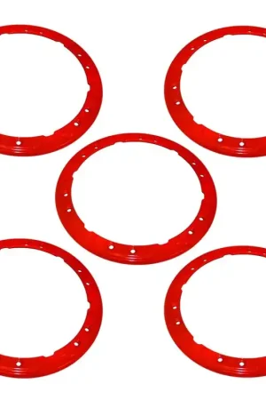 Ford Racing 2021+ Ford Bronco Functional Bead Lock Ring Kit - Red Luxury