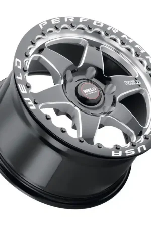 Affordable Weld S909 17x11 Ventura 6 Beadlock 6x127 ET36 BS7.375 Gloss BLK MIL DIA 78.1