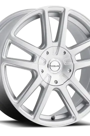 Raceline 145S Encore 18x8in / 5x108/5x114.3 BP / 40mm Offset / 72.62mm Bore - Gloss Silver Wheel Price Drop