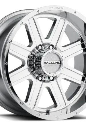 Raceline 940C Hostage 20x9in / 8x165.1 BP / 12mm Offset / 125.2mm Bore - Chrome Wheel Price Cut