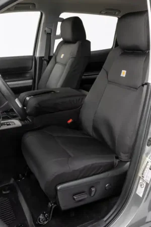 Direct From Manufacturer Covercraft 22-24 Chevrolet Silverado Carhartt PrecisionFit Custom Front Row Seat Covers - Blk