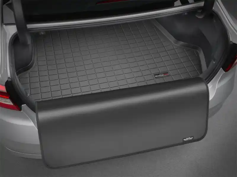 Luxury WeatherTech 2022 Rivian R1S (Fits w/Floor in Flat Pos.) Cargo Liner w/Bumper Protector - Black