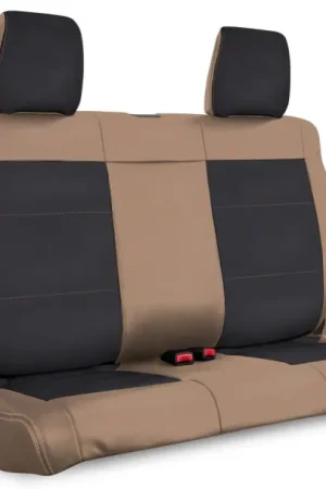 Secure Checkout PRP 11-12 Jeep Wrangler JK Rear Seat Cover/2 door - Black/Tan