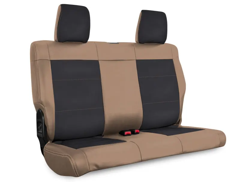Secure Checkout PRP 11-12 Jeep Wrangler JK Rear Seat Cover/2 door - Black/Tan