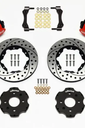 Top Rated Wilwood Combination Parking Brake Rear Kit 11.00in Drilled Red Civic / Integra Disc 2.39 Hub Offset