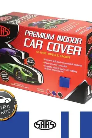 SAAS Car Cover Indoor Classic Extra Large 5.7m Blue With White Stripes - SC1023 Clearance