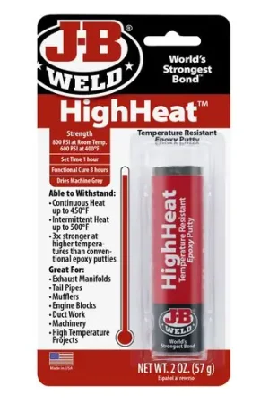 Trusted Brand JB Weld Highheat Epoxy Putty Stick - 8297