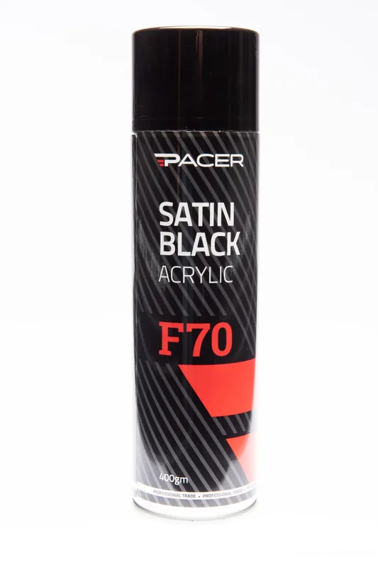 Pacer F70 Satin Black Acrylic 400g Aerosol - SB400 (Pickup Only) Special Discount