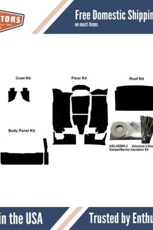 Modern Insulation Sound Deadener Kit for 1988-98 Chevrolet Truck Acoustishield Complete
