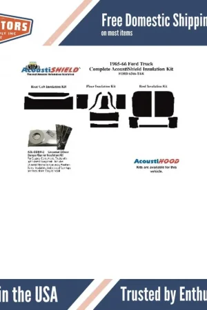 Insulation Sound Deadener Kit for 1965-1966 Ford Truck Acoustishield Complete Mega Sale