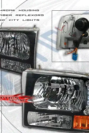 High Quality Black Chrome LED Headlights