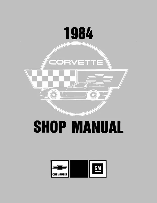 Service Manual for 1984 Chevrolet Corvette Deal