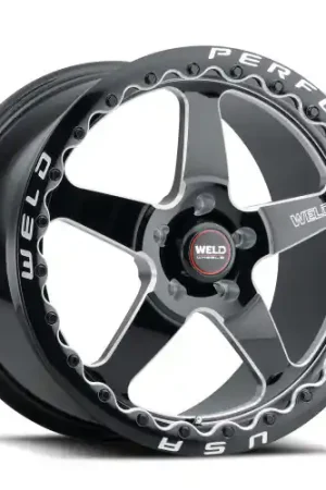 WELD Ventura 5 Beadlock Drag GT500 GT-R R35 Gloss Black Wheel 18x10 | 5x114.3 BC (5x4.5) | +29 Offset | 6.64 Backspacing - S90480067P29 Holiday Sale