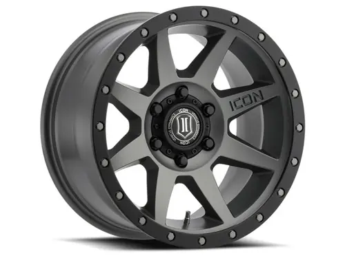 ICON Rebound 18x9 6x5.5 0mm Offset 5in BS 106.1mm Bore Titanium Wheel - 1818908350TT Crafted