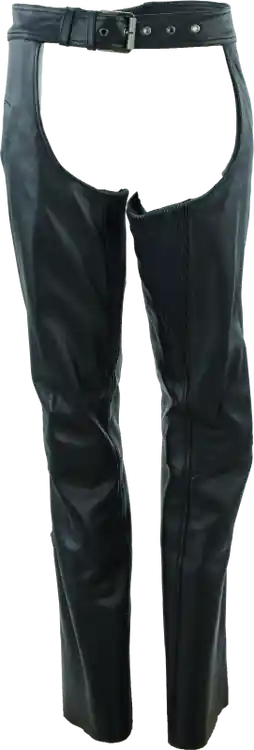 River Road Plains Leather Chaps Black Womens - XL Buy Today