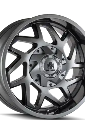 Handmade Mayhem 8106 Hatchet 20x10 / 8x165.1 BP / -19mm Offset / 130.8mm Hub Gloss Gunmetal w/ Black Wheel