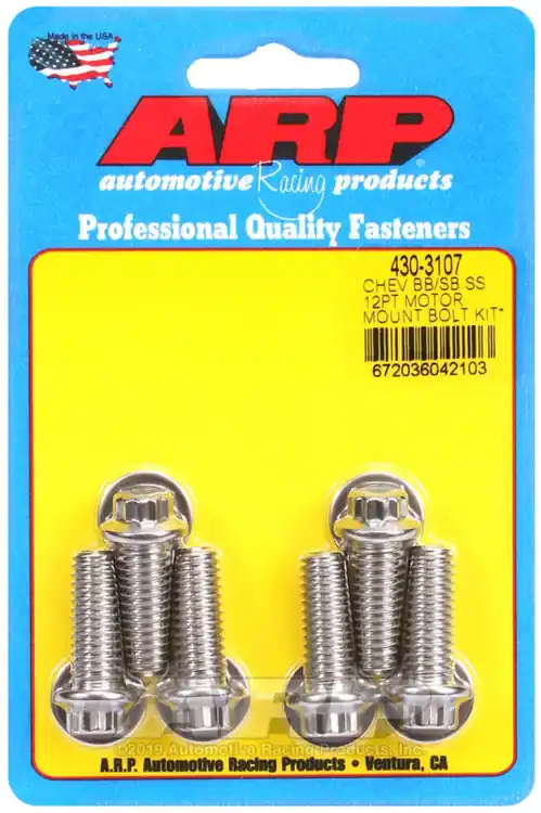 ARP Chevy 12pt Motor Mount Bolt Kit with Energy Suspension Mounts - 430-3107 No Minimum Order